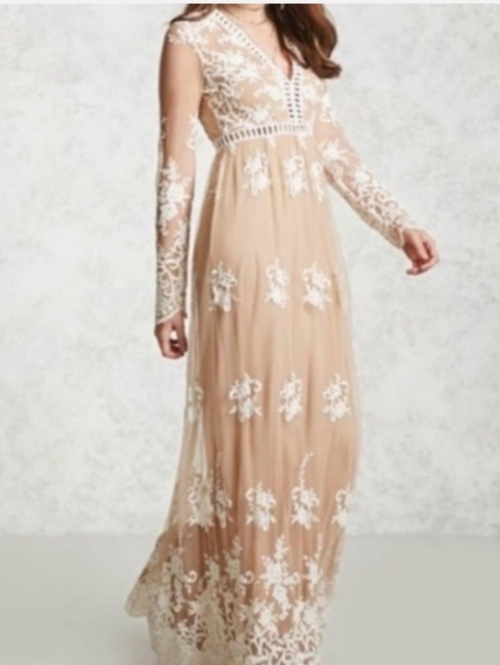 Forever 21 Crochet Lace Maxi Dress
